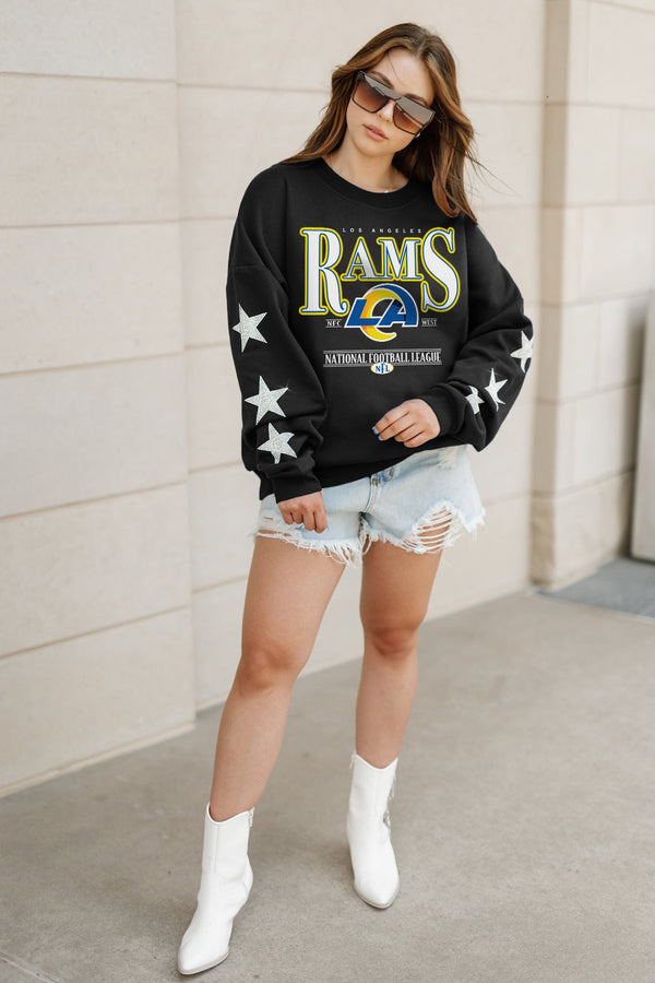 Gameday Couture LOS ANGELES RAMS Gameday Glimmer Embellished Star-Sleeve Pullover