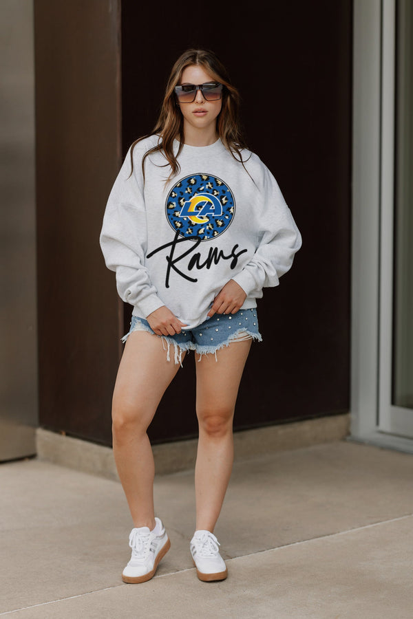 Gameday Couture LOS ANGELES RAMS Going Wild Fleece Drop-Shoulder Pullover