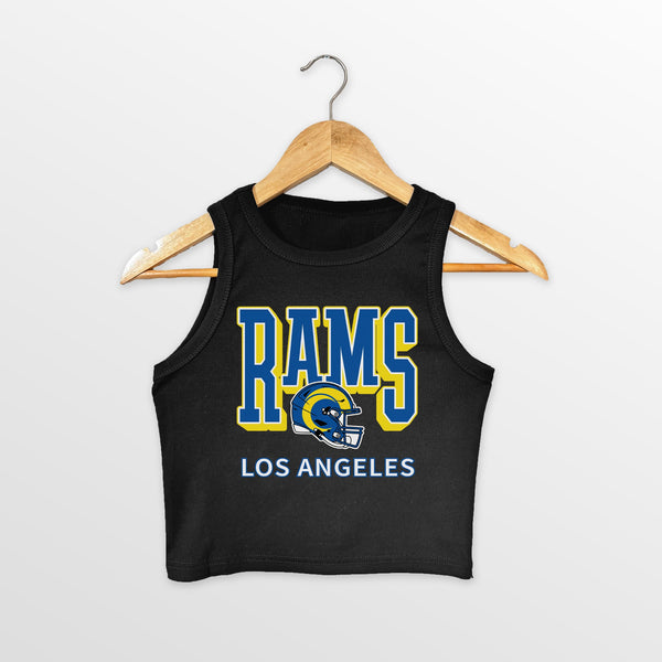 gameday couture LOS ANGELES RAMS PURE VICTORY ESSENTIAL RIBBED CROP TANK