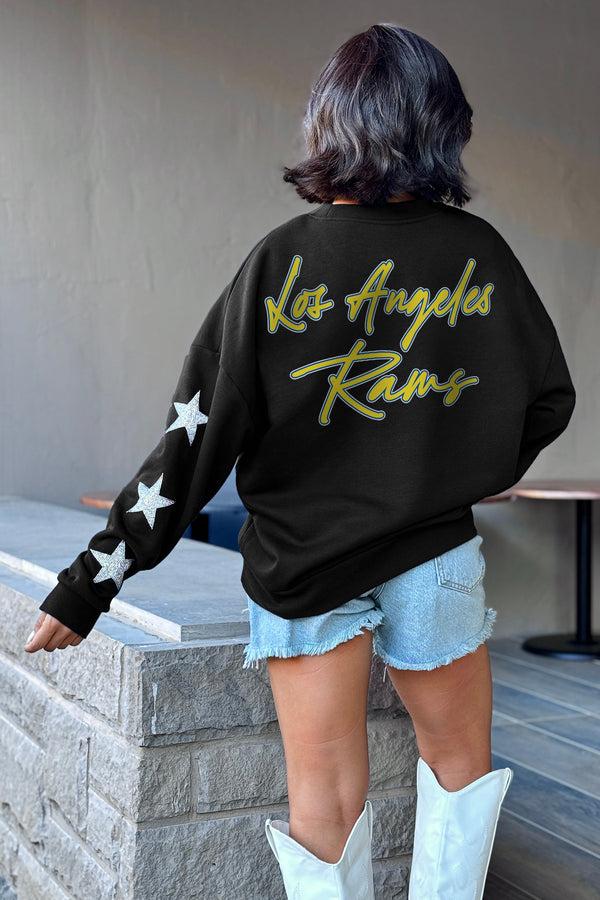 gameday couture LOS ANGELES RAMS RADIANT ERadiant Energy Star-Sleeve Crewneck Pullover