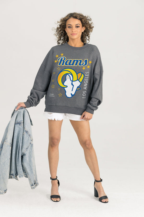Gameday Couture LOS ANGELES RAMS Ready To Rumble Fleece Crewneck Pullover