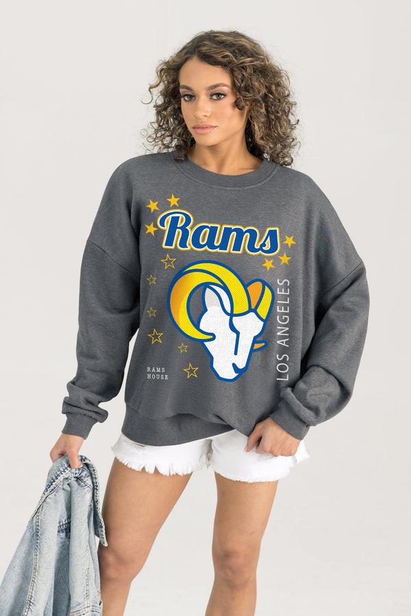 gameday couture LOS ANGELES RAMS Ready To Rumble Fleece Crewneck Pullover