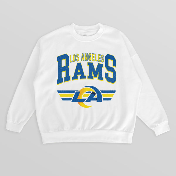 gameday couture LOS ANGELES RAMS SWIFT STRIKE PREMIUM FLEECE CREWNECK PULLOVER