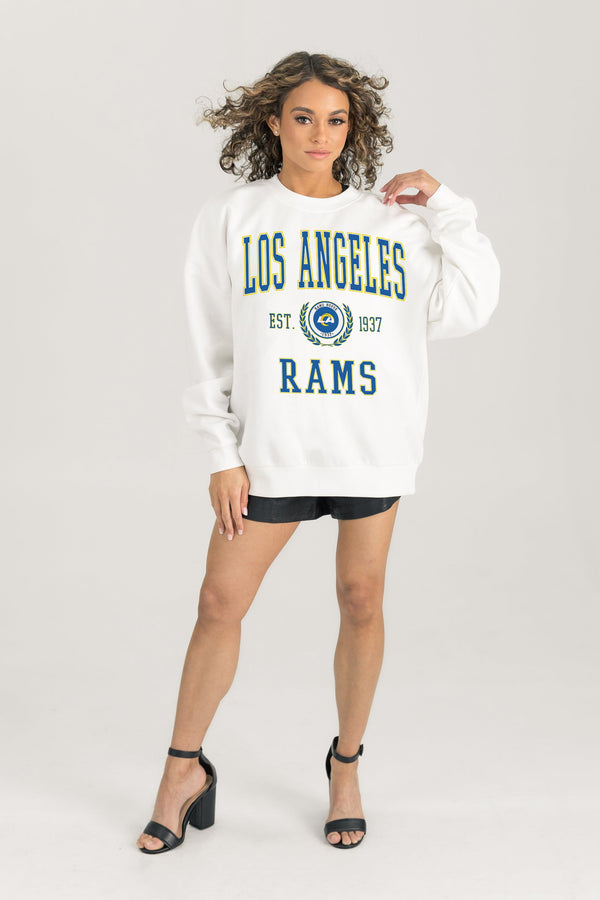Gameday Couture LOS ANGELES RAMS Timeless Triumph Fleece Crewneck Pullover