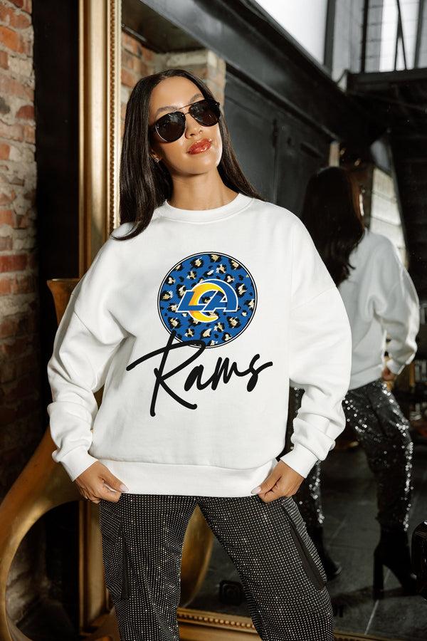 Gameday Couture LOS ANGELES RAMS WILD BREAKTHROUGH PREMIUM FLEECE CREWNECK PULLOVER