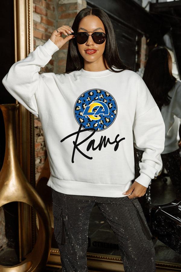 Gameday Couture LOS ANGELES RAMS WILD BREAKTHROUGH PREMIUM FLEECE CREWNECK PULLOVER