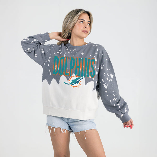 Gameday Couture MIAMI DOLPHINS CASUAL FAN LONG-SLEEVE FRENCH TERRY PULLOVER