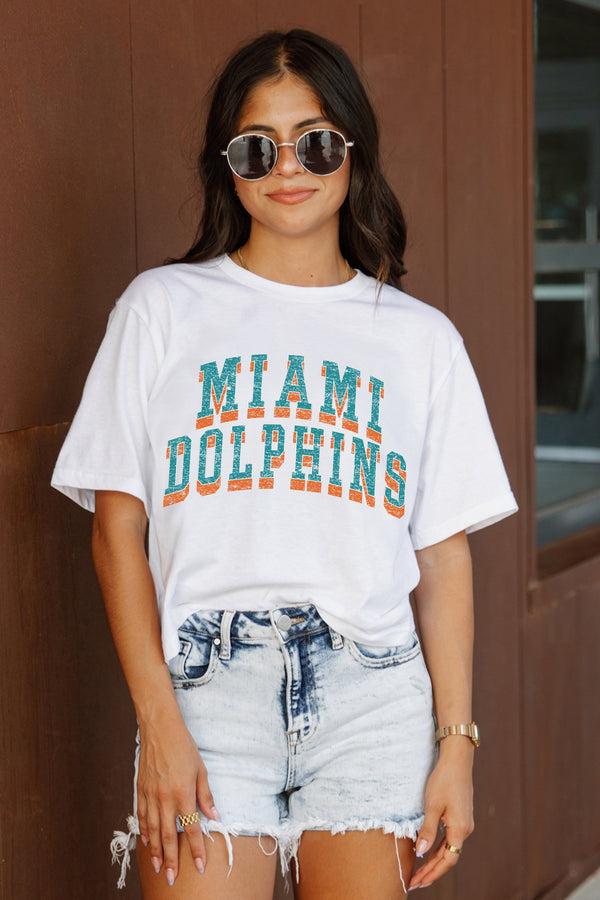 Gameday Couture MIAMI DOLPHINS Claim To Fame Boxy-Fit Crop Tee