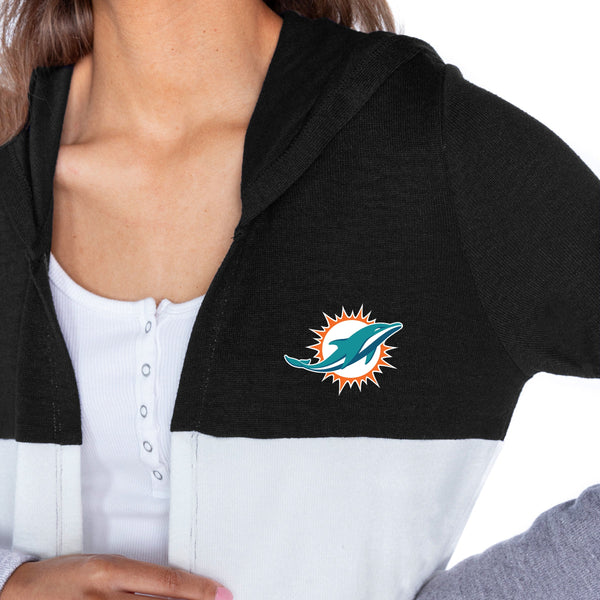 Gameday Couture MIAMI DOLPHINS Insignia Lightweight Colorblock Cardigan