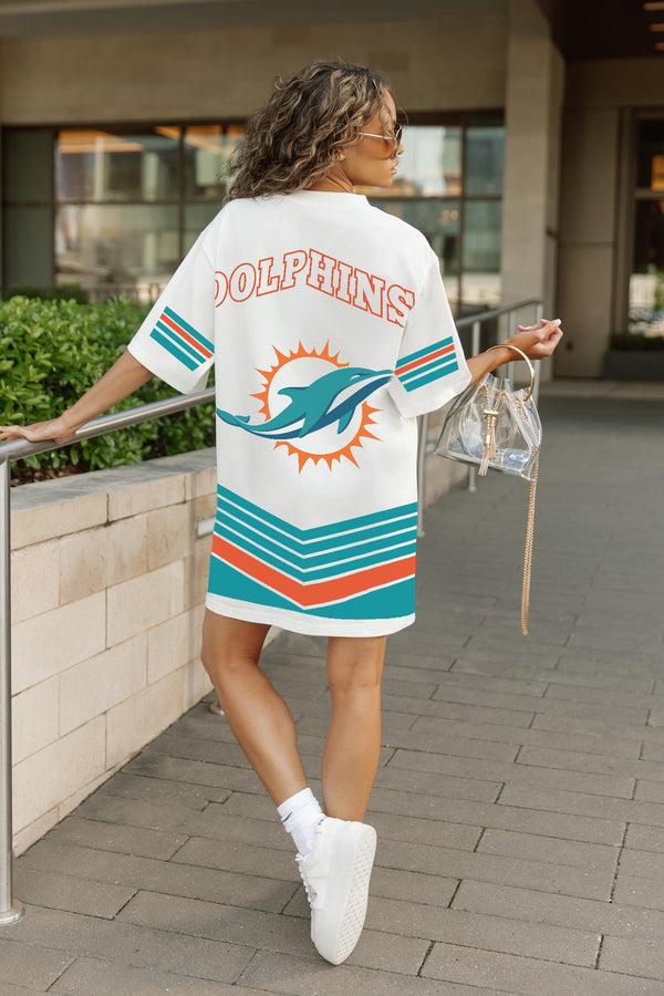 Gameday Couture MIAMI DOLPHINS PERFECT SCORE RETRO T-SHIRT DRESS