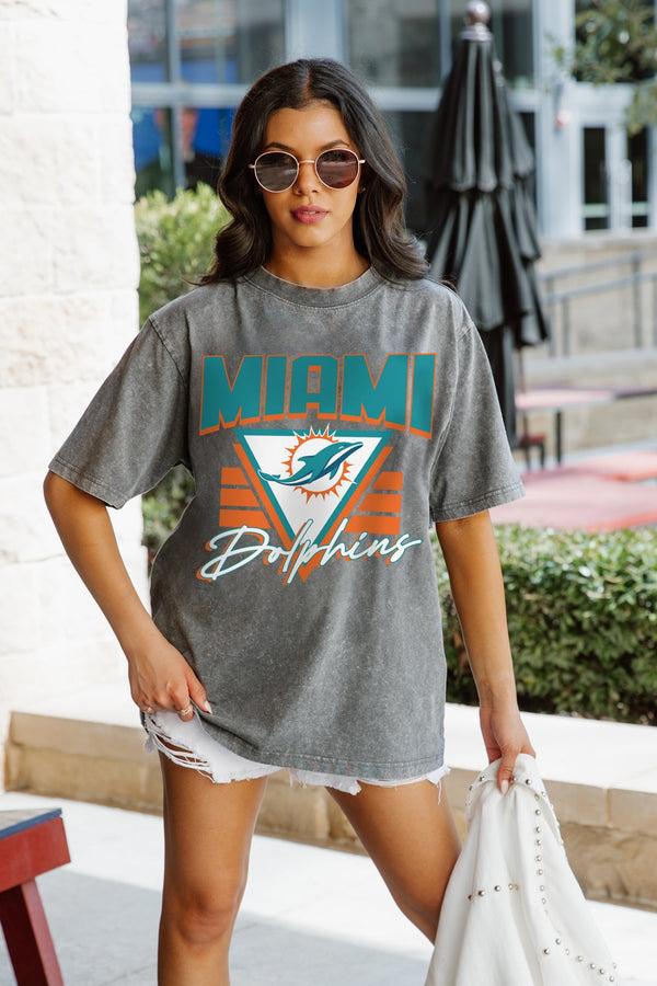 Gameday Couture MIAMI DOLPHINS Play It Forward Oversized Crewneck Tee