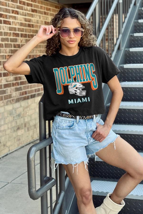 Gameday Couture MIAMI DOLPHINS PURE VICTORY CLASSIC CROP TEE