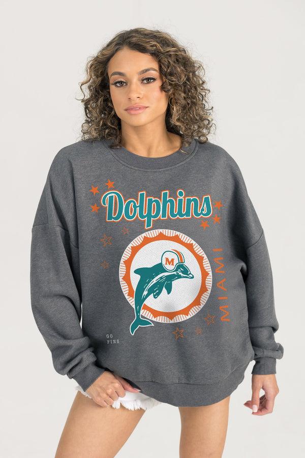 Gameday Couture MIAMI DOLPHINS Ready To Rumble Fleece Crewneck Pullover