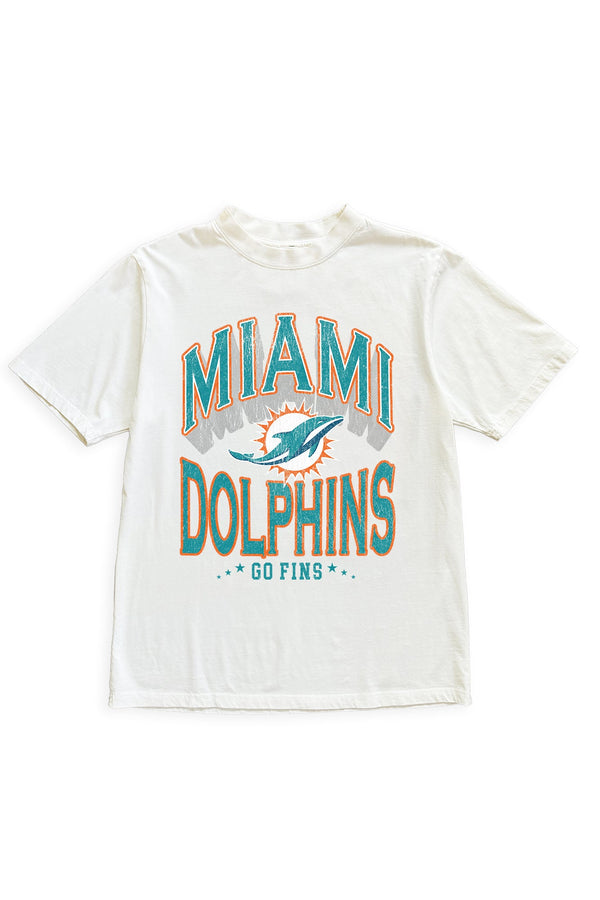 Gameday Couture MIAMI DOLPHINS Shakedown Oversized Crewneck Tee