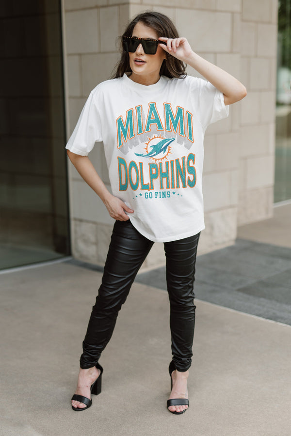 Gameday Couture MIAMI DOLPHINS Shakedown Oversized Crewneck Tee