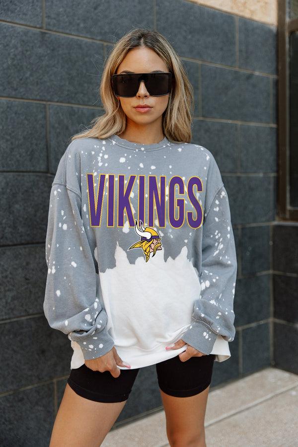 gameday couture MINNESOTA VIKINGS CASUAL FAN LONG-SLEEVE FRENCH TERRY PULLOVER
