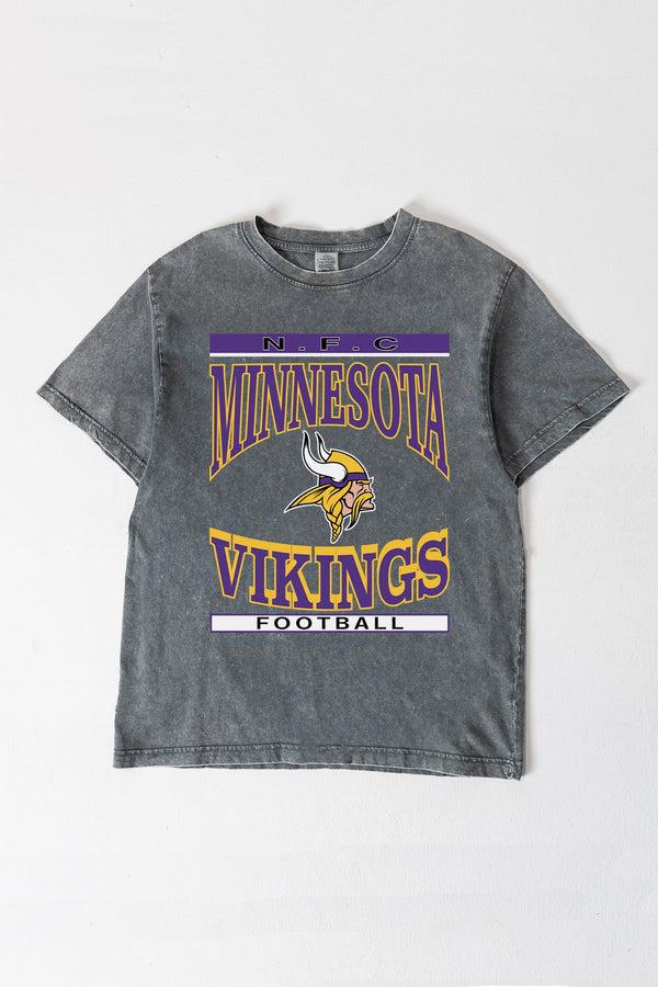 gameday couture MINNESOTA VIKINGS CLASSIC GRIND WASHED RELAXED FIT TEE