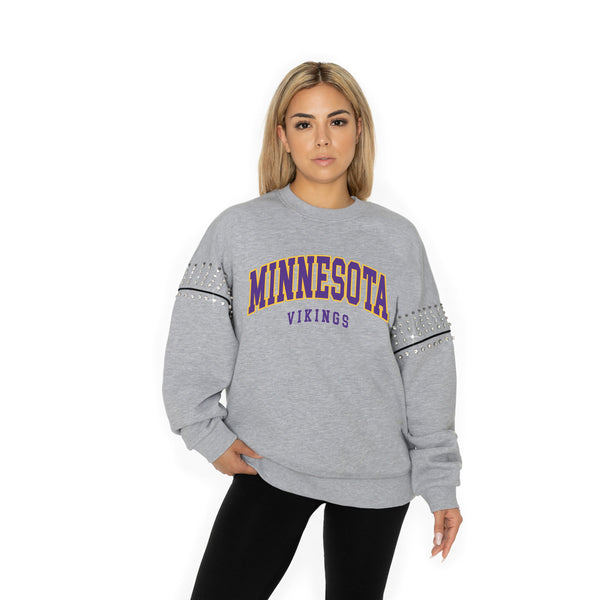Gameday Couture MINNESOTA VIKINGS Competitive Edge Jewel-Trim Pullover