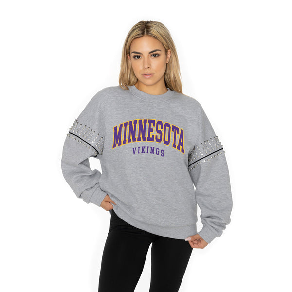 Gameday Couture MINNESOTA VIKINGS Competitive Edge Jewel-Trim Pullover