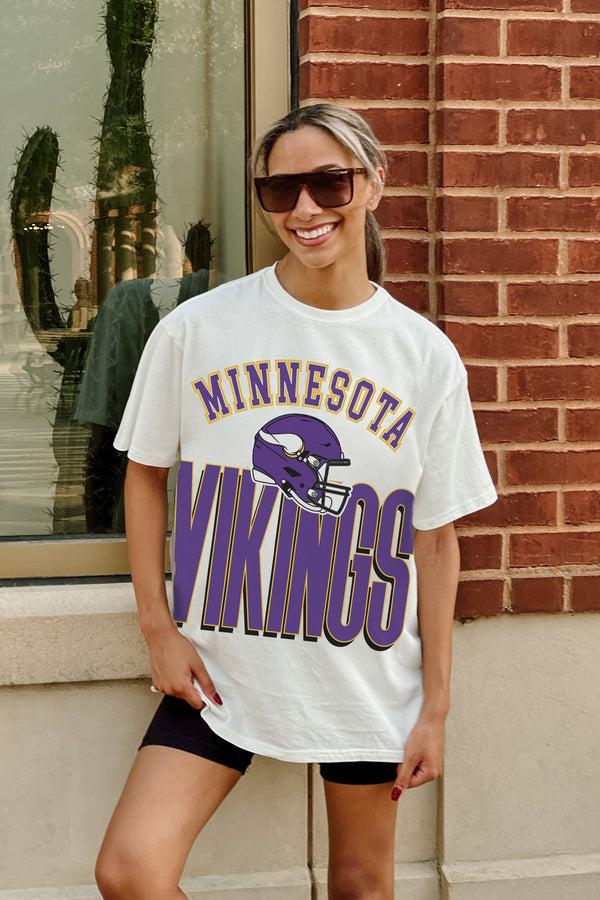 Gameday Couture MINNESOTA VIKINGS FIERCE FOCUS WASHED RELAXED FIT TEE