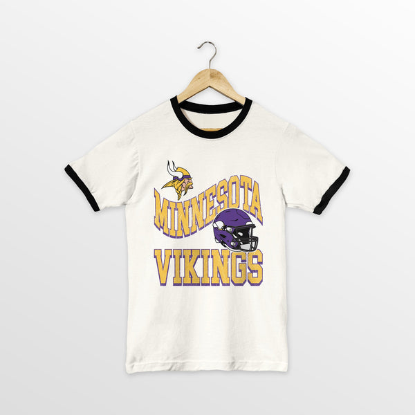 gameday couture MINNESOTA VIKINGS HARD EARNED VINTAGE RINGER TEE