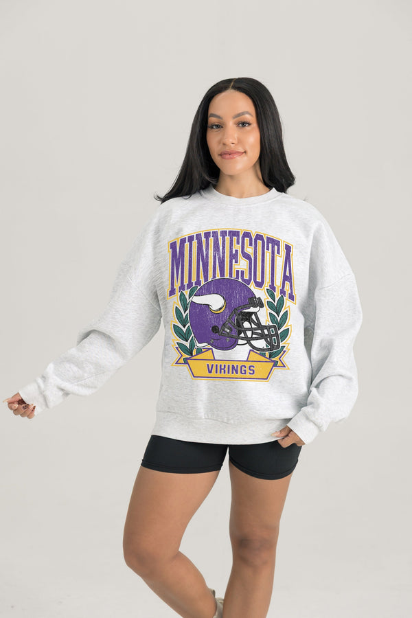 Gameday Couture MINNESOTA VIKINGS Heritage Fleece Crewneck Pullover