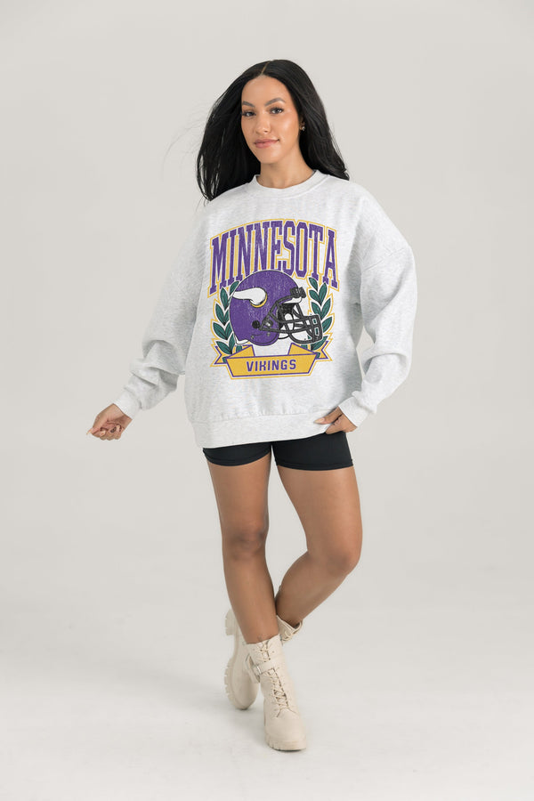 gameday couture MINNESOTA VIKINGS Heritage Fleece Crewneck Pullover