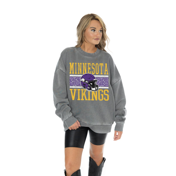 Gameday Couture MINNESOTA VIKINGS In The Wild Oversized Crewneck Fleece