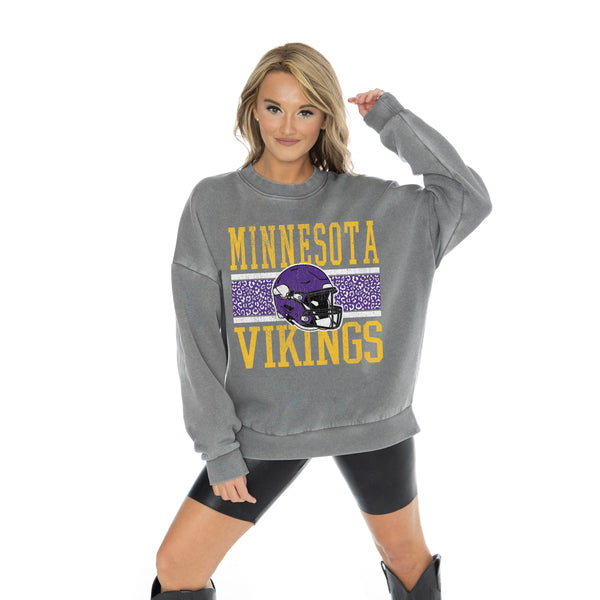 Gameday Couture MINNESOTA VIKINGS In The Wild Oversized Crewneck Fleece