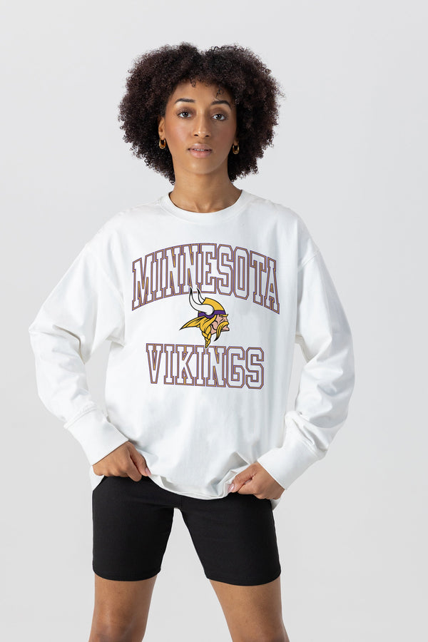 Gameday Couture MINNESOTA VIKINGS Mind Games Oversized Long-Sleeve Tee