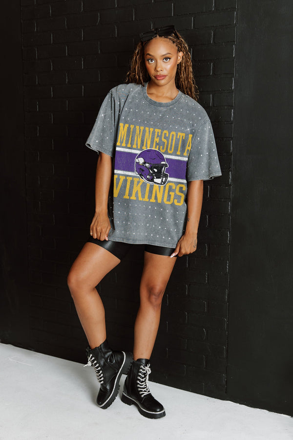 Gameday Couture MINNESOTA VIKINGS On The Ball Mini Rhinestone Tee