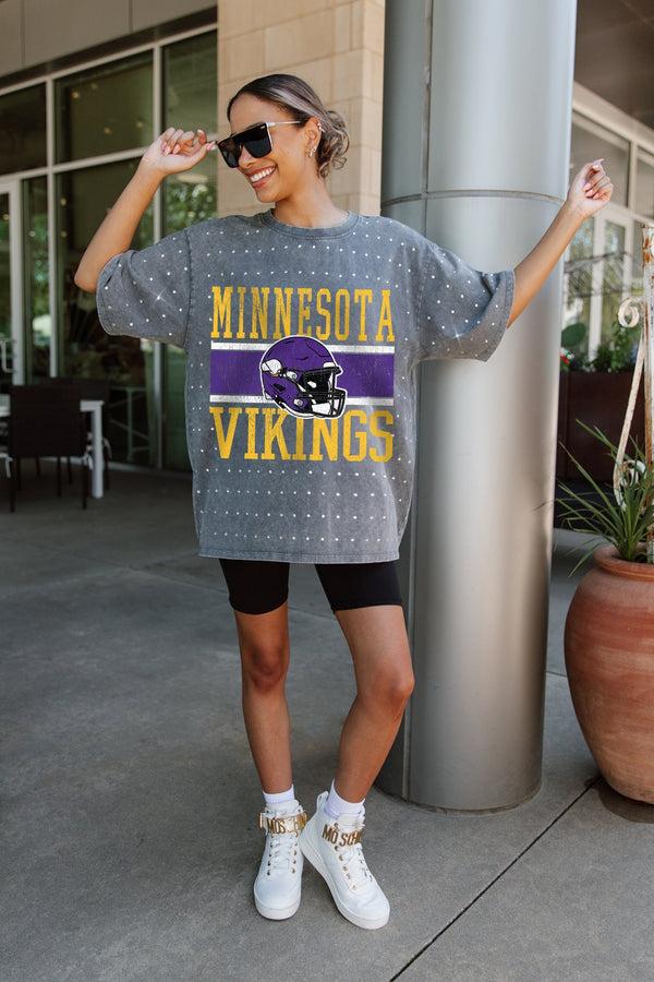 Gameday Couture MINNESOTA VIKINGS On The Ball Mini Rhinestone Tee