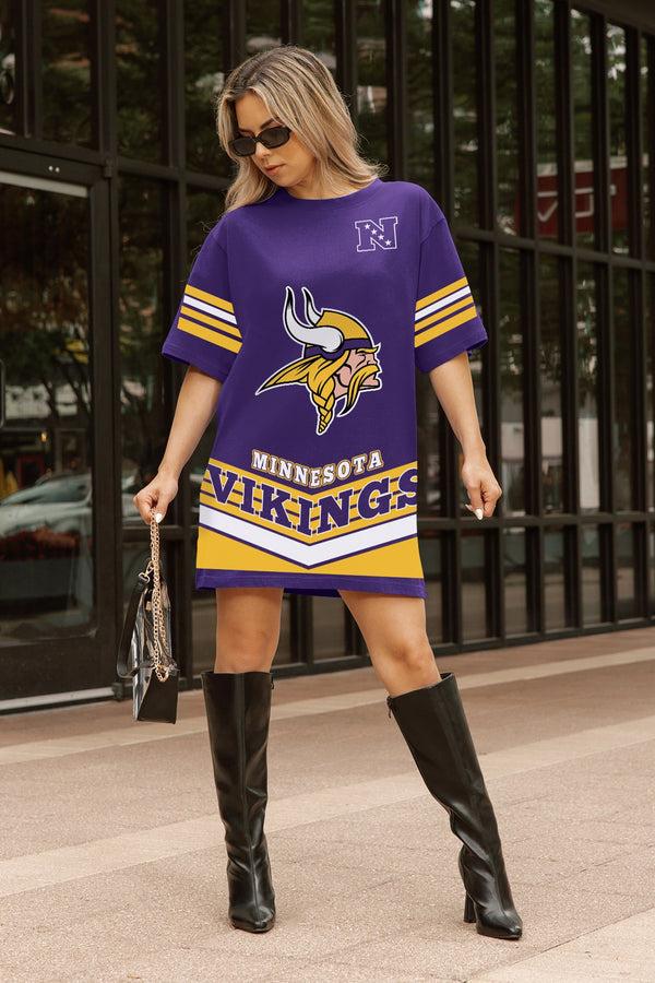 Gameday Couture MINNESOTA VIKINGS PERFECT SCORE RETRO T-SHIRT DRESS