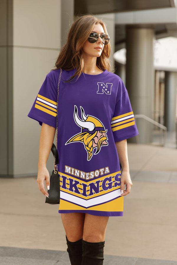 Gameday Couture MINNESOTA VIKINGS PERFECT SCORE RETRO T-SHIRT DRESS