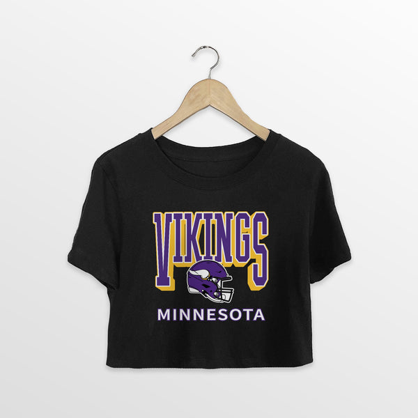 gameday couture MINNESOTA VIKINGS PURE VICTORY CLASSIC CROP TEE