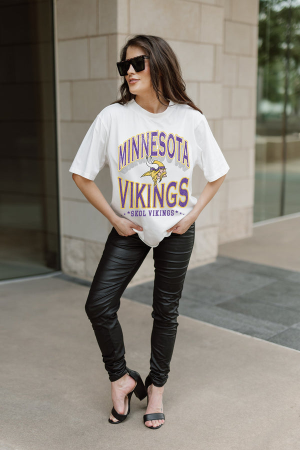 gameday couture MINNESOTA VIKINGS Shakedown Oversized Crewneck Tee