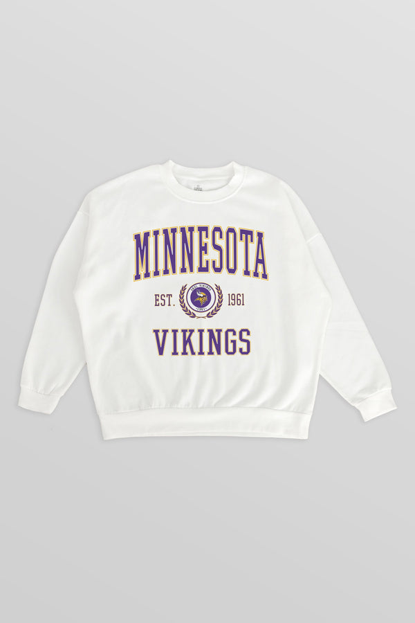 Gameday Couture MINNESOTA VIKINGS Timeless Triumph Fleece Crewneck Pullover