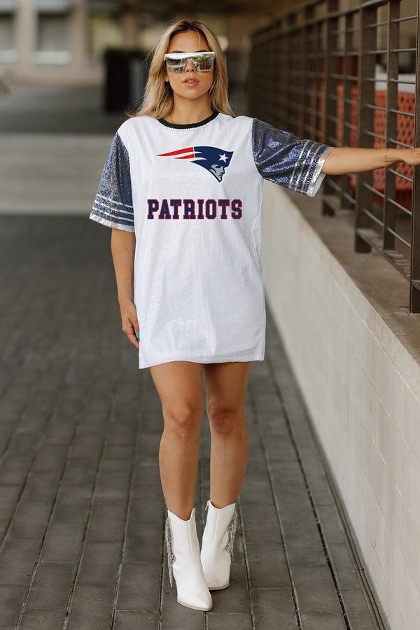 gameday couture NEW ENGLAND PATRIOTS Bling It Sequined Jersey Dress