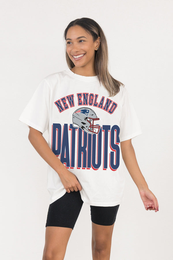Gameday Couture NEW ENGLAND PATRIOTS FIERCE FOCUS WASHED RELAXED FIT TEE