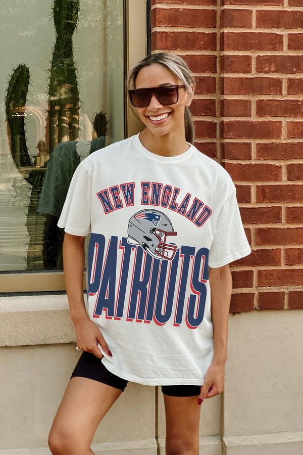 Gameday Couture NEW ENGLAND PATRIOTS FIERCE FOCUS WASHED RELAXED FIT TEE
