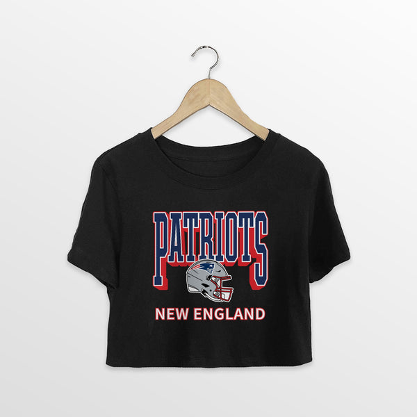 gameday couture NEW ENGLAND PATRIOTS PURE VICTORY CLASSIC CROP TEE
