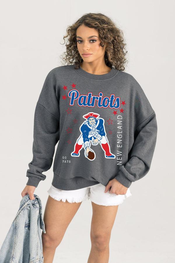 gameday couture NEW ENGLAND PATRIOTS Ready To Rumble Fleece Crewneck Pullover
