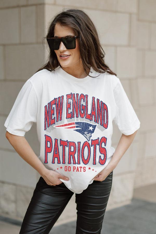 Gameday Couture NEW ENGLAND PATRIOTS Shakedown Oversized Crewneck Tee