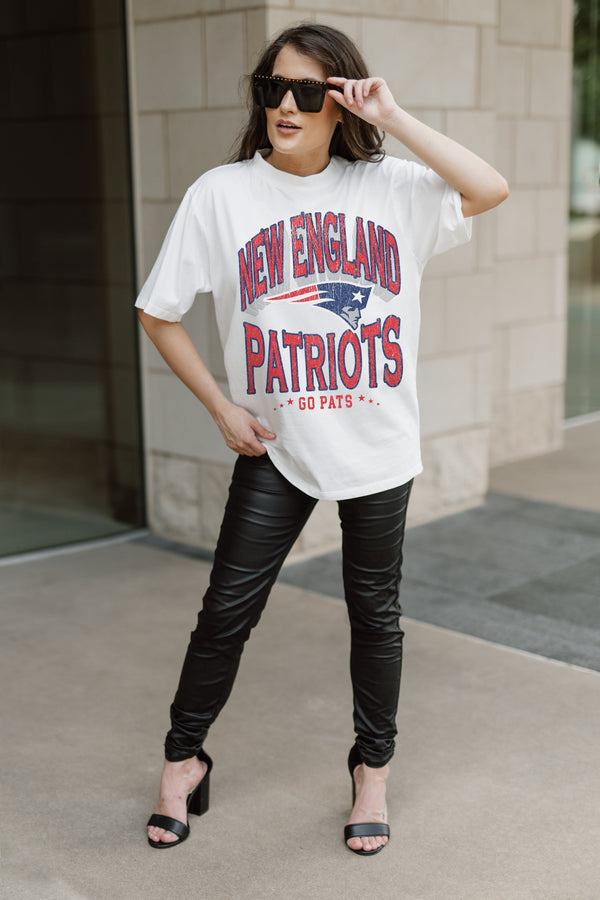 Gameday Couture NEW ENGLAND PATRIOTS Shakedown Oversized Crewneck Tee