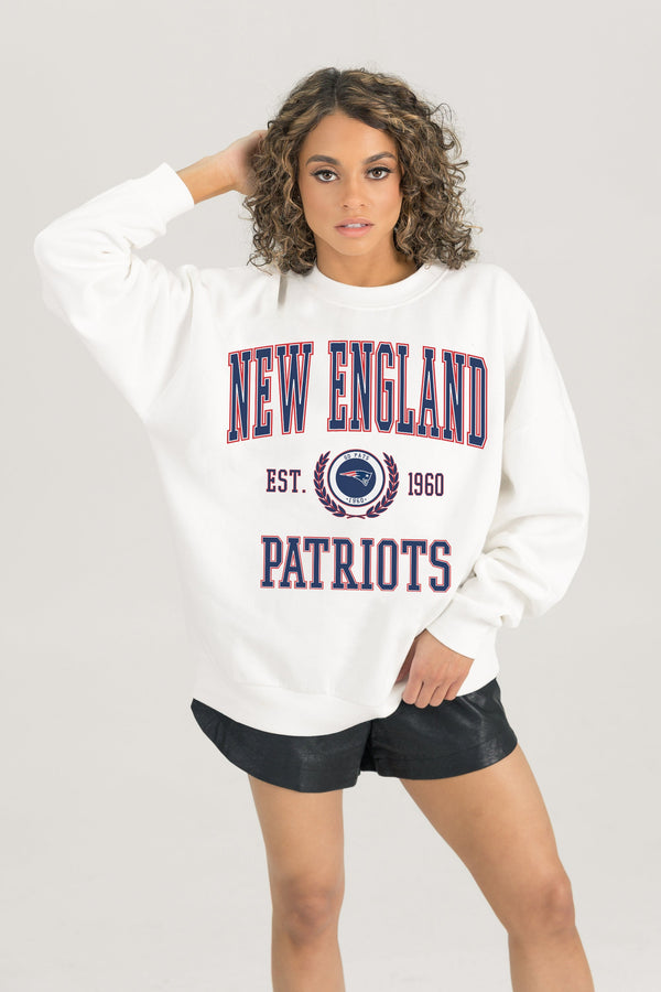 Gameday Couture NEW ENGLAND PATRIOTS Timeless Triumph Fleece Crewneck Pullover