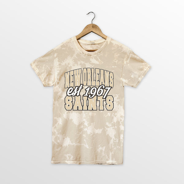 gameday couture NEW ORLEANS SAINTS DEEP ROOTS BLEACH WASH TEE