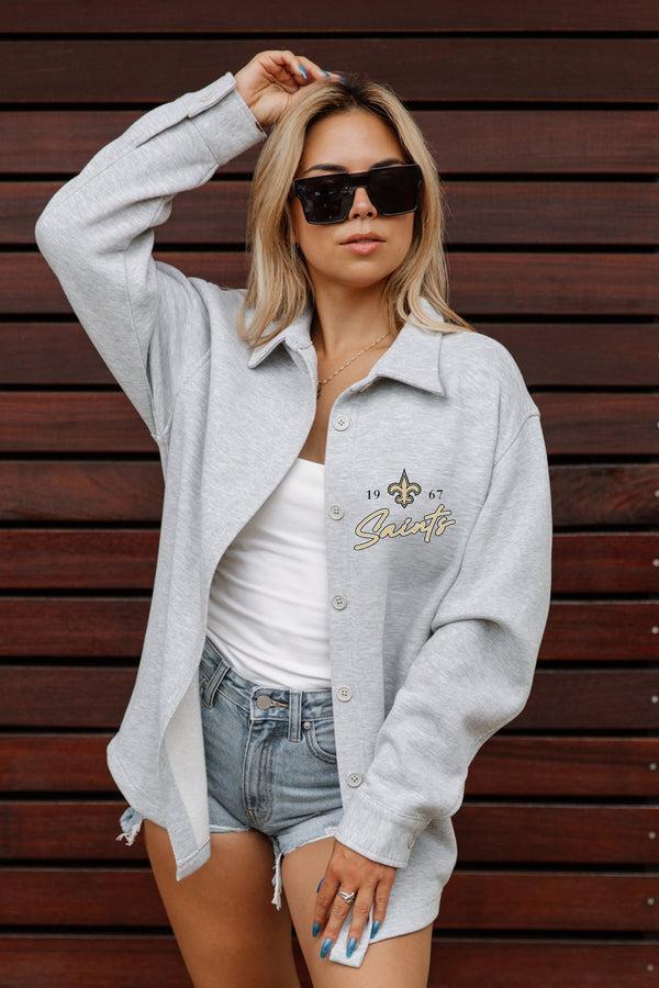Gameday Couture NEW ORLEANS SAINTS Foundation Fleece Overshirt