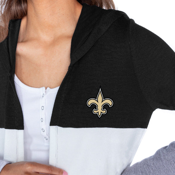 Gameday Couture NEW ORLEANS SAINTS Insignia Lightweight Colorblock Cardigan