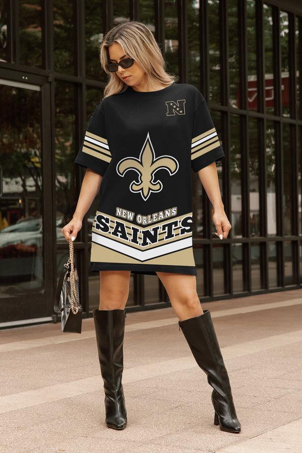 Gameday Couture NEW ORLEANS SAINTS PERFECT SCORE RETRO T-SHIRT DRESS