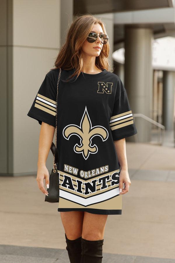Gameday Couture NEW ORLEANS SAINTS PERFECT SCORE RETRO T-SHIRT DRESS
